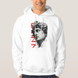 Cracked Classical Bust Trash Polka Art Hoodie