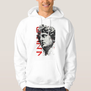Cracked Classical Bust Trash Polka Art Tröja Hoodie