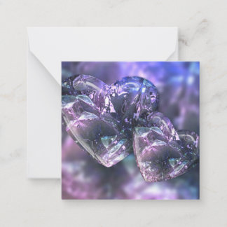 Cracked Glass Hearts Anteckningskort