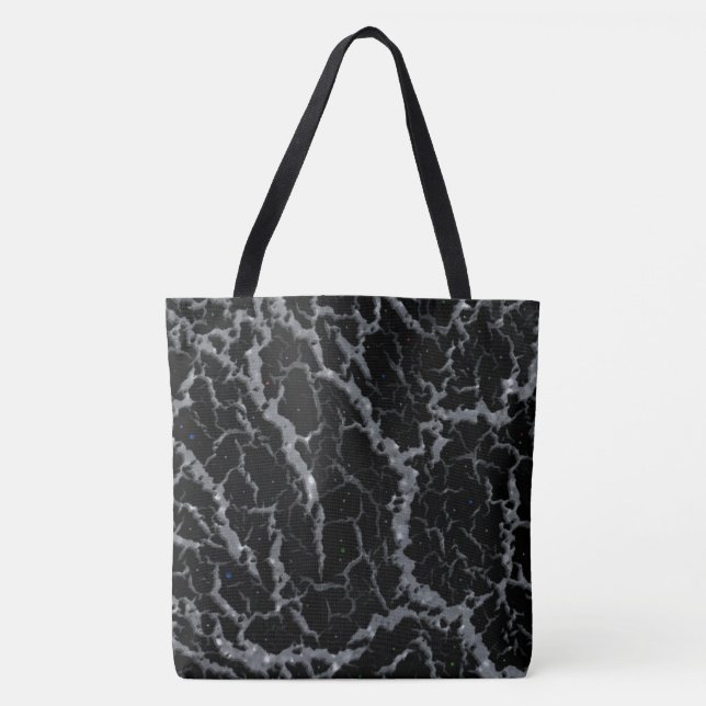 Cracked Space Lava - Glitter Silver Tygkasse (Framsida)