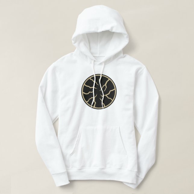 Cracked Surface Men's Hooded Sweatshirt (Design framsida)