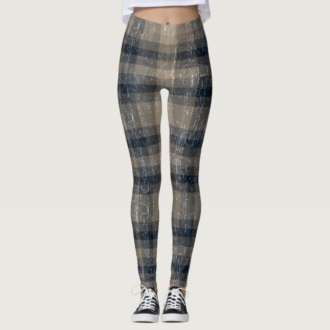 Crackle Play Beige och Brown Leggings (Framsida)