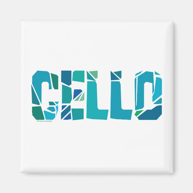 Cracks Cello Magnet (Framsidan)