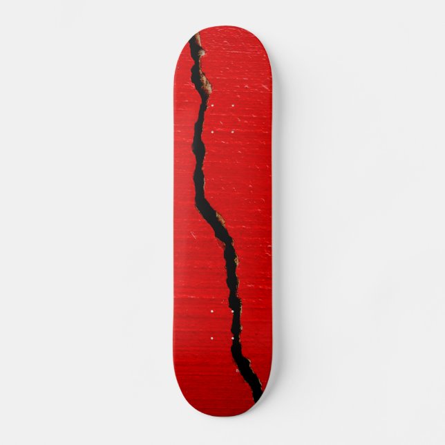 Cracks Red Paint Mini Skateboard Bräda 18,7 Cm (Framsida)