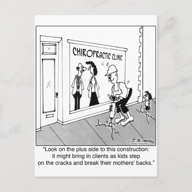 Cracks Sidegångare är en Boon för en Chiropractor Vykort (Framsida)