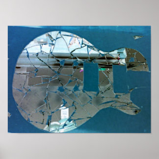 Cracks Spegel Guitar Art Poster