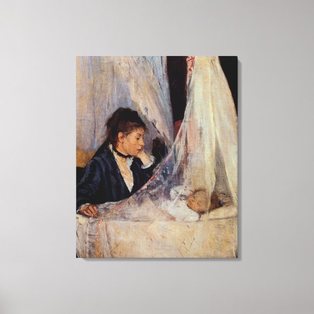 Cradle by Berthe Morisot Canvastryck (Framsida)