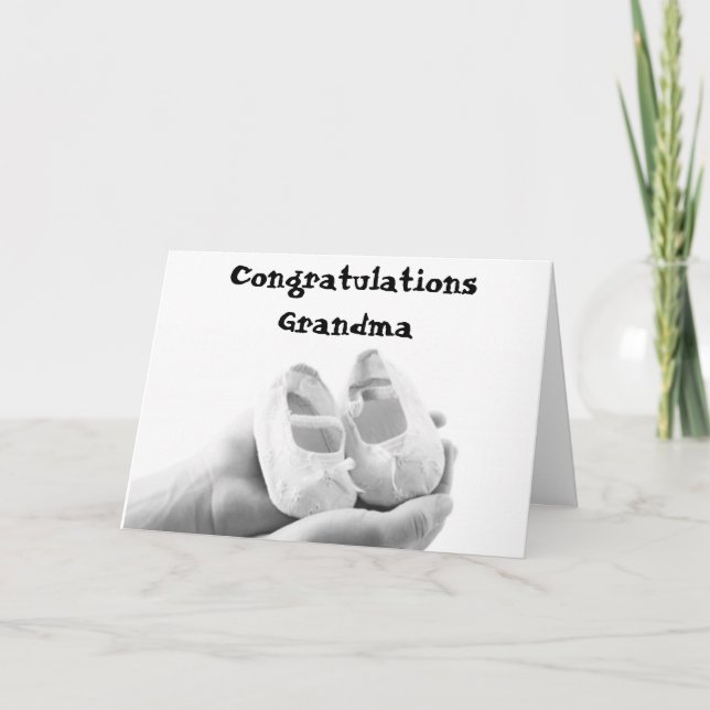 Cradled Baby Shoes Kort (Framsida)
