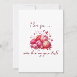 Craft Älskare Knitting Valentine Inbjudningar