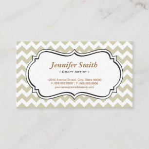 Craft Artist - Chevron Simple Jasmine Visitkort