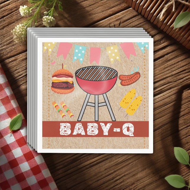 Craft Baby Q Grill Baby Shower Pappersservett (Skapare uppladdad)