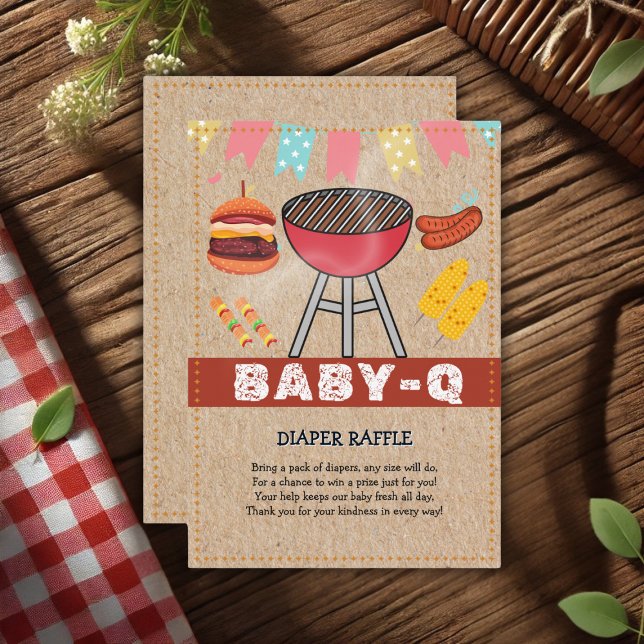 Craft Baby Q Grill Baby Shower Tilläggskort (Skapare uppladdad)