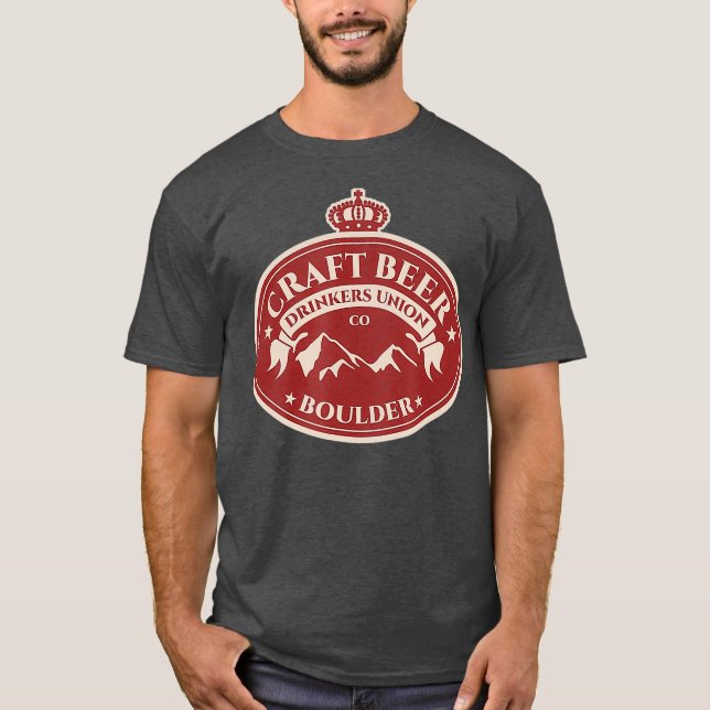 Craft Beer Älskare Boulder Colorado T Shirt (Framsida)