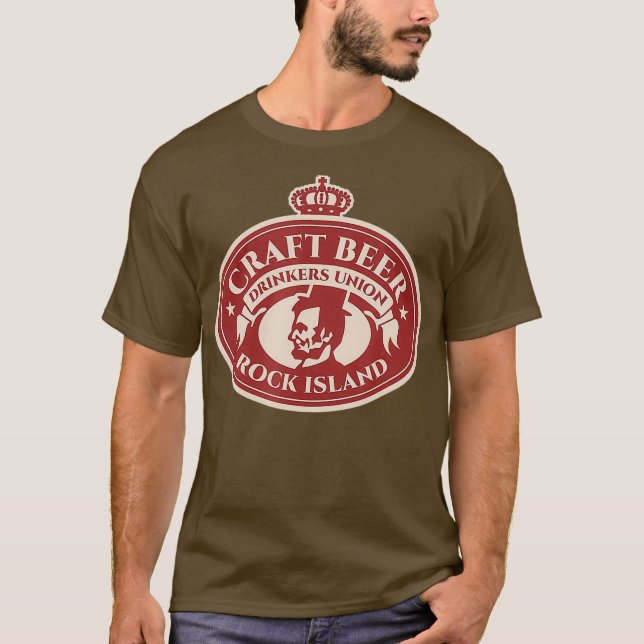 Craft Beer Älskare - ön Illinois Sten T Shirt (Framsida)
