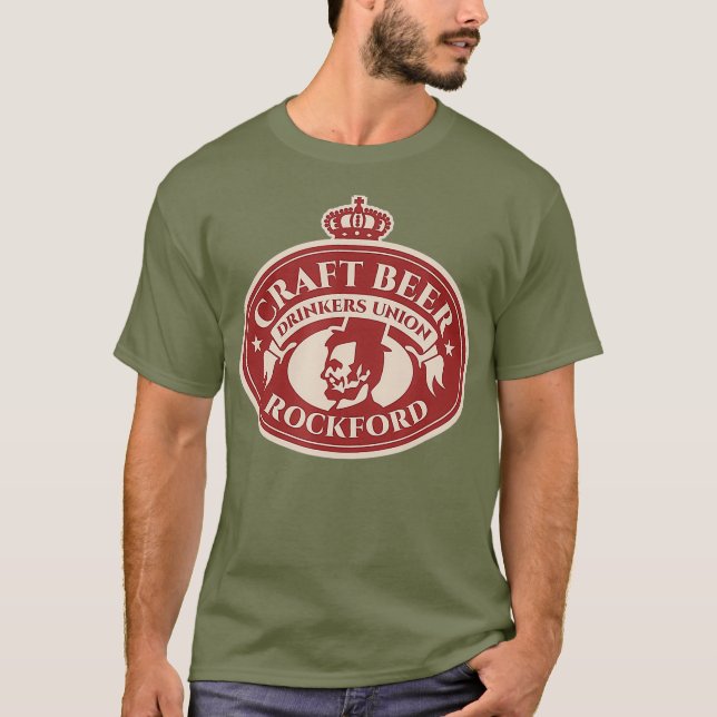 Craft Beer Älskare - Rockford Illinois T Shirt (Framsida)