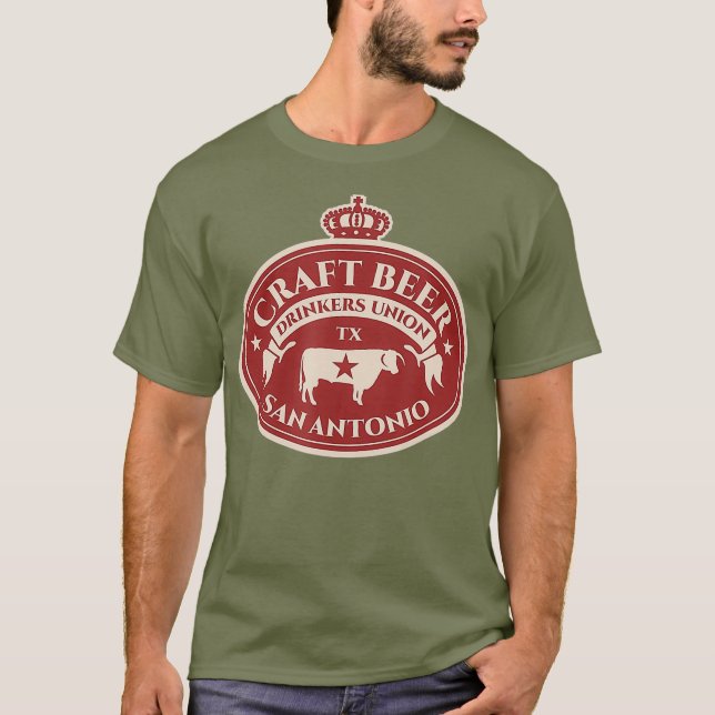 Craft Beer Älskare - San Antonio Texas T Shirt (Framsida)