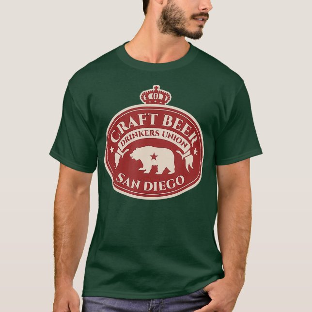 Craft Beer Älskare San Diego Kalifornien T Shirt (Framsida)