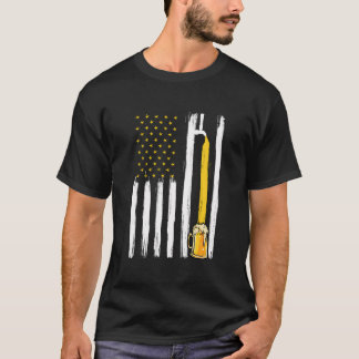 Craft Beer American Flagga USA 4:e juli Brewery A T Shirt