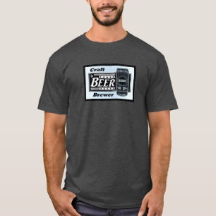 Craft Beer Brewer - Blue Black & White Can Stars Tee