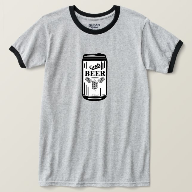 Craft Beer Can T Shirt (Design framsida)