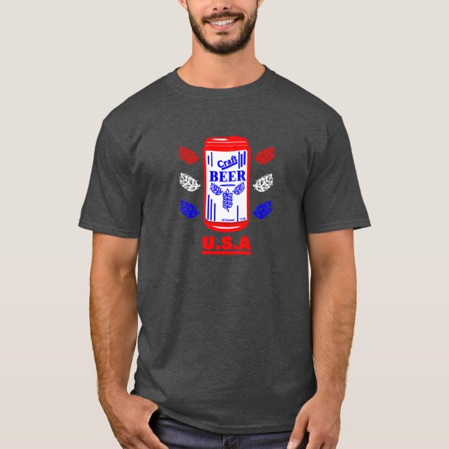 Craft Beer Can - USA T Shirt (Framsida)