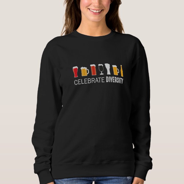 Craft Beer Celebrate Diversity Home Brewing Beer D T Shirt (Framsida)