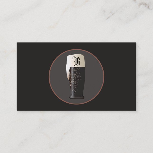 Craft Beer Cicerone Brewery Monogram Visitkort (Framsida)