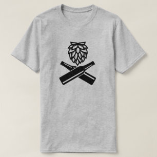 Craft Beer Crossed Flaskor & Skutt T Shirt