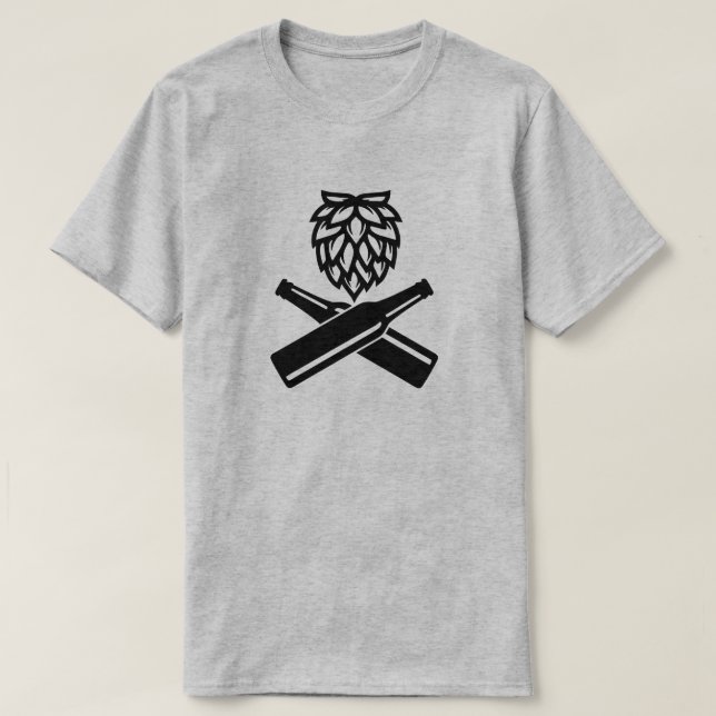 Craft Beer Crossed Flaskor & Skutt T Shirt (Design framsida)