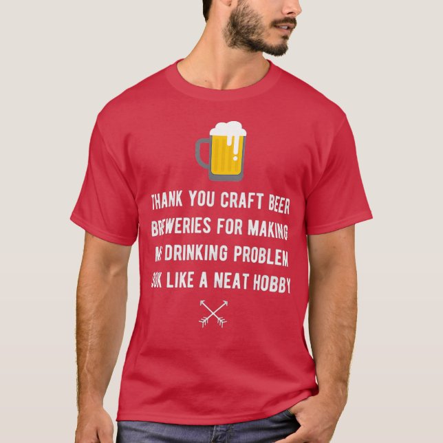 Craft Beer Festival Funny Drinking Hobby Pappa T Shirt (Framsida)