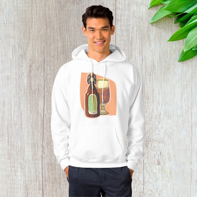 Craft Beer Flaska och Glass Rustic Brewery Hoodie (Skapare uppladdad)