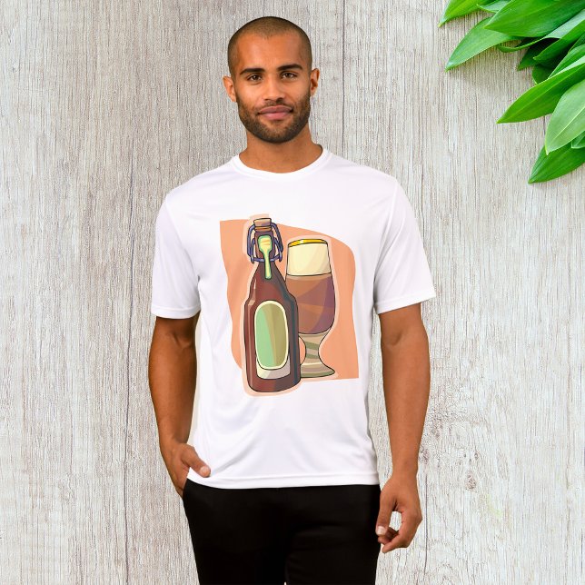 Craft Beer Flaska och Glass Rustic Brewery T Shirt (Skapare uppladdad)