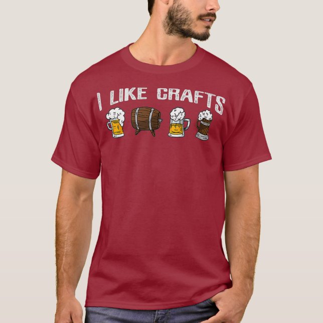 Craft Beer Funny Beer Drinker T Shirt (Framsida)