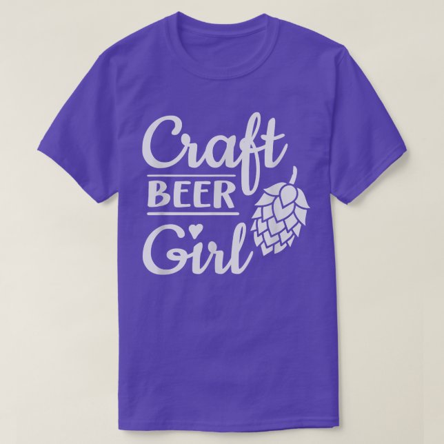 Craft Beer Girl Skutt  T Shirt (Design framsida)