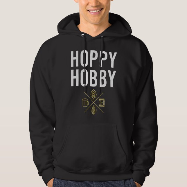 Craft Beer Hoppy Hobby For Home Brewing Masters Hoodie (Framsida)