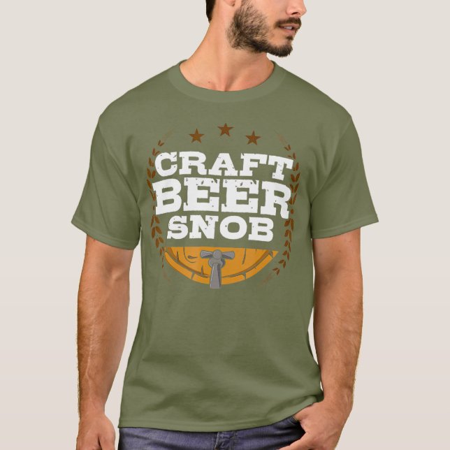 Craft Beer Snob Funny Craft Beer T Shirt (Framsida)