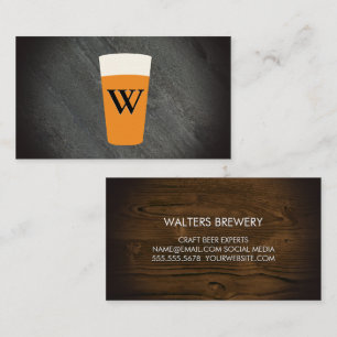 Craft Beer Stone Wood Visitkort