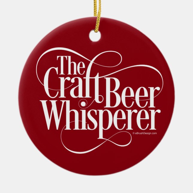 Craft Beer Whisperer Julgransprydnad Keramik (Framsidan)