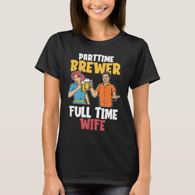 Craft Beer Wife Brewer Microbrewing Brew House Hom T Shirt (Framsida)