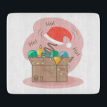 Craft box med julklapp och dekoration<br><div class="desc">Nyårs- och julkomposition med fullt av dekoration och julhatt</div>