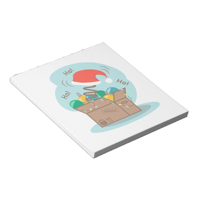 Craft box med julklapp och dekoration anteckningsblock (Vinklad)