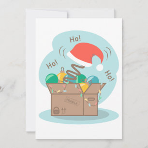 Craft box med julklapp och dekoration inbjudningar