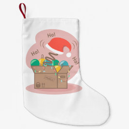 Craft box med julklapp och dekoration liten julstrumpa