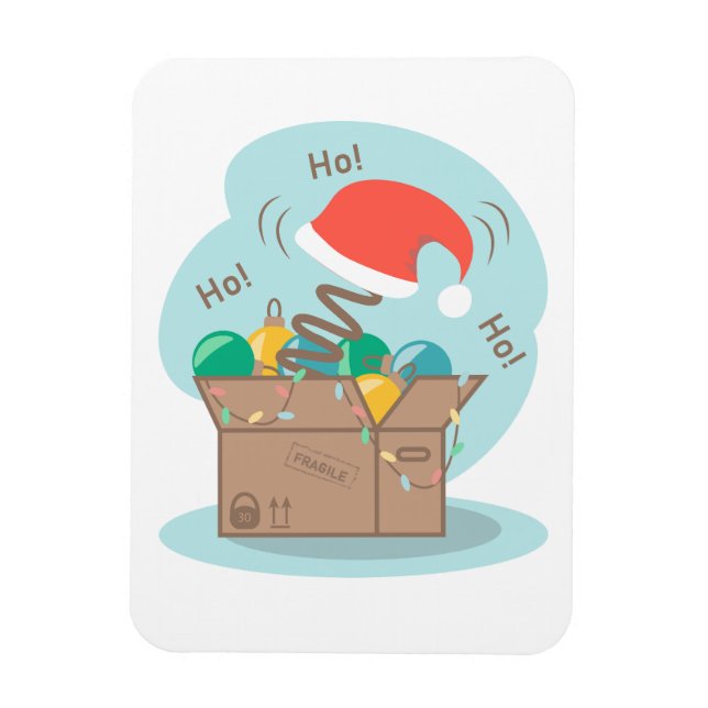 Craft box med julklapp och dekoration magnet (Vertikal)