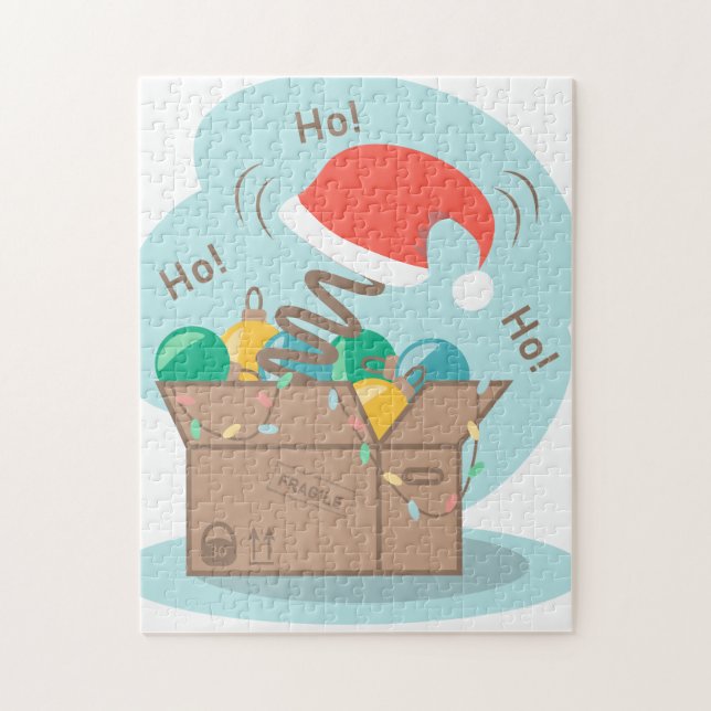 Craft box med julklapp och dekoration pussel (Vertikal)