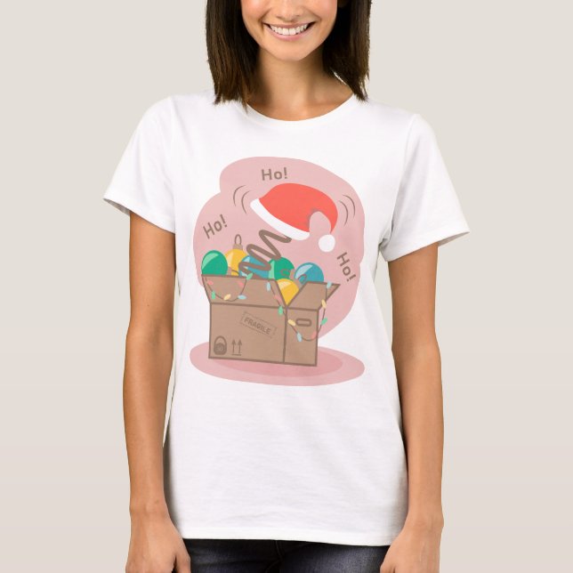 Craft box med julklapp och dekoration t shirt (Framsida)
