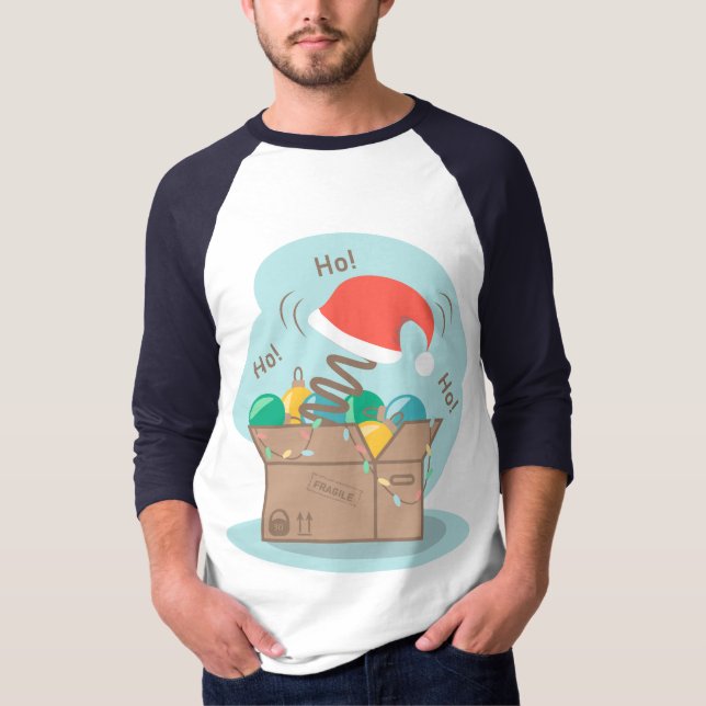 Craft box med julklapp och dekoration t shirt (Framsida)