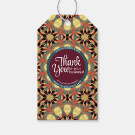 Craft Business Tack Warm Burgundy Teal Glow Presentetikett