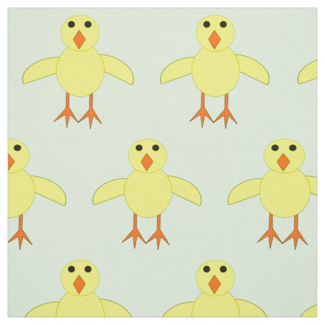 Craft Fabric Cute Påsk Chick Tyg (Provkarta)