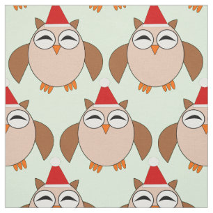 Craft Fabric Uggla i Cute jul Tyg